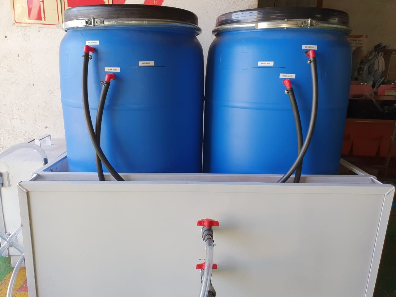 Flocculant station set up underground for a backfill operation